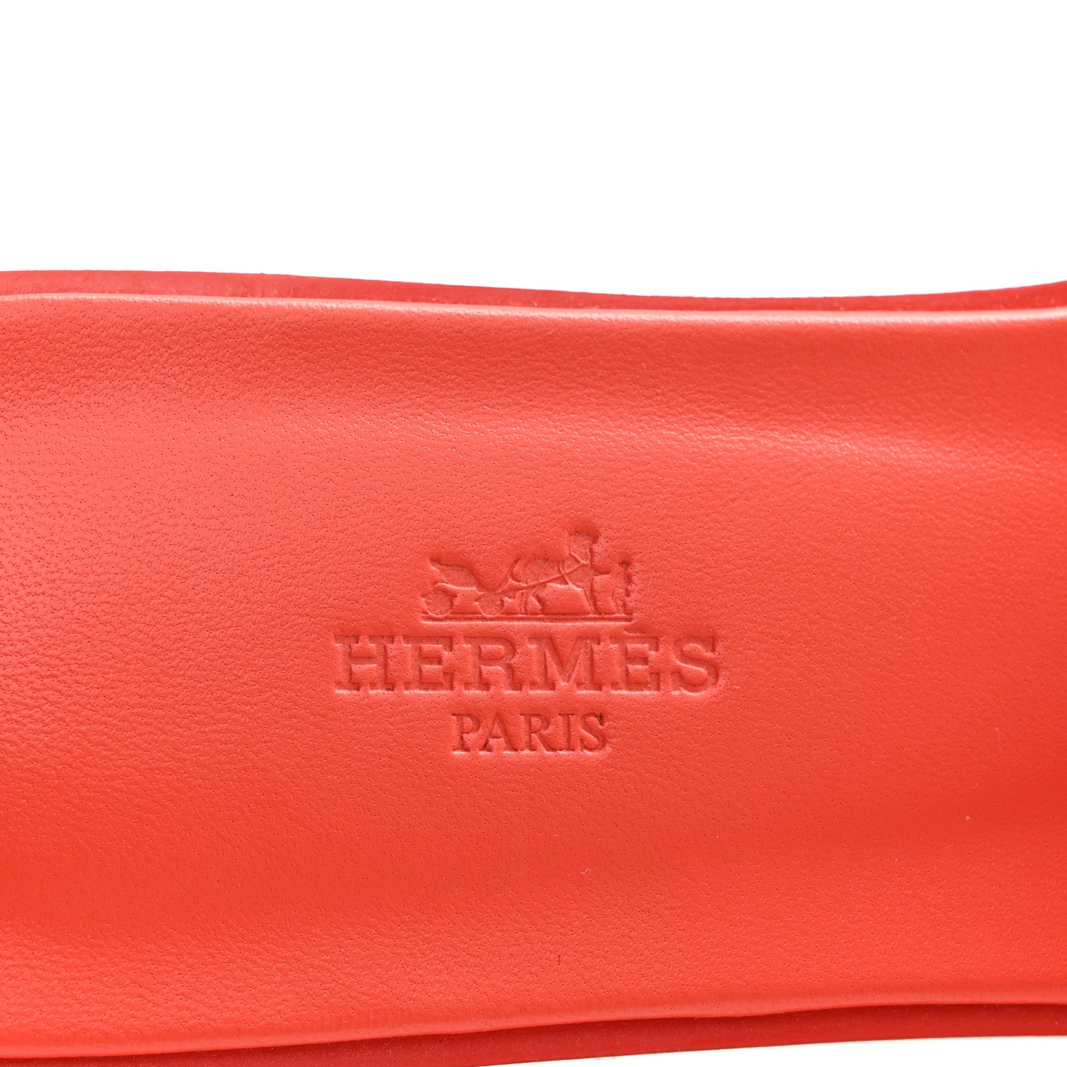 Hermes Box Calfskin Oran Sandals 40 Rouge Jaipur 8 of 9