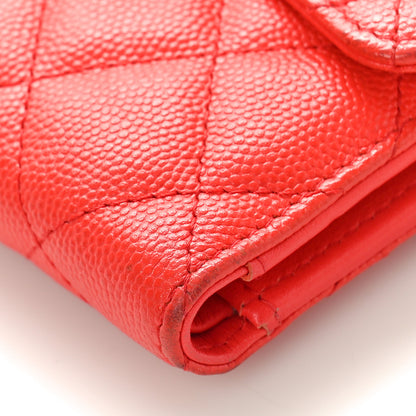 Chanel Caviar Quilted Medium Flap Wallet Red 11 of 15