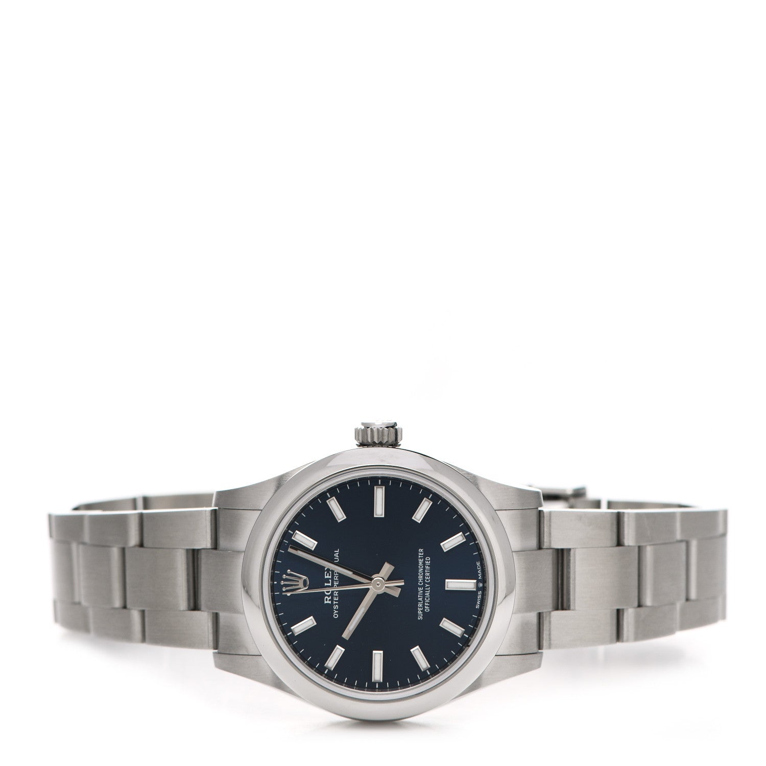 Rolex Stainless Steel 31mm Oyster Perpetual Watch Bright Blue 277200 2 of 5