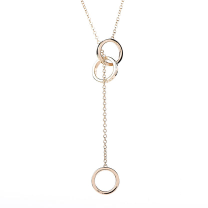 Tiffany 18K Yellow Gold 1837 Interlocking Circles Lariat Necklace 4 of 7