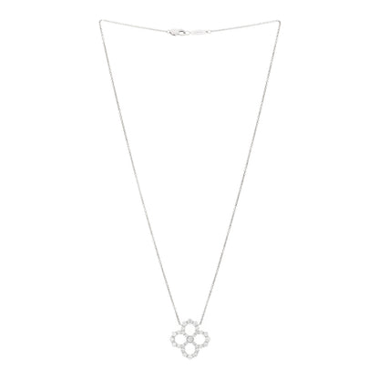 Harry Winston Platinum Diamond Loop Open Motif Pendant Necklace 3 of 6