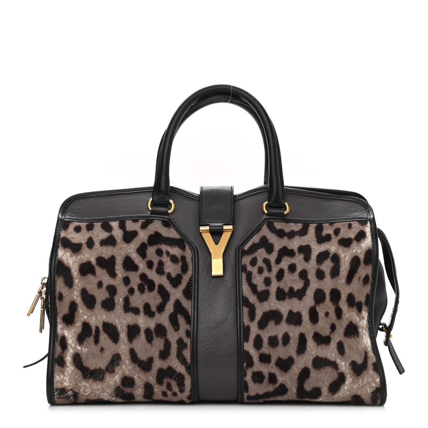 Pony Hair Leopard Print Large Cabas Chyc Black