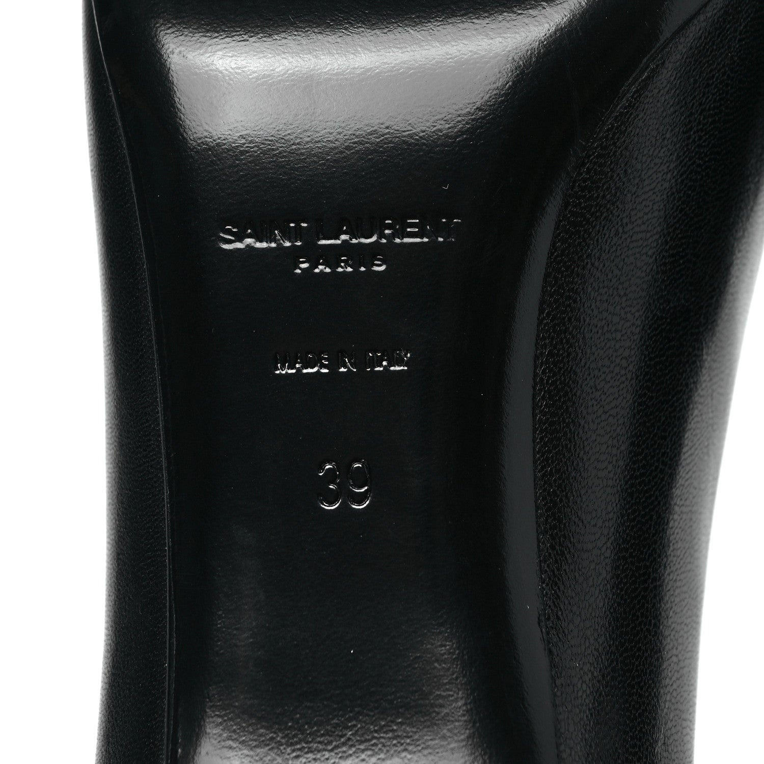 Saint Laurent Calfskin Bow Anais Pumps 39 Black Navy 6 of 9