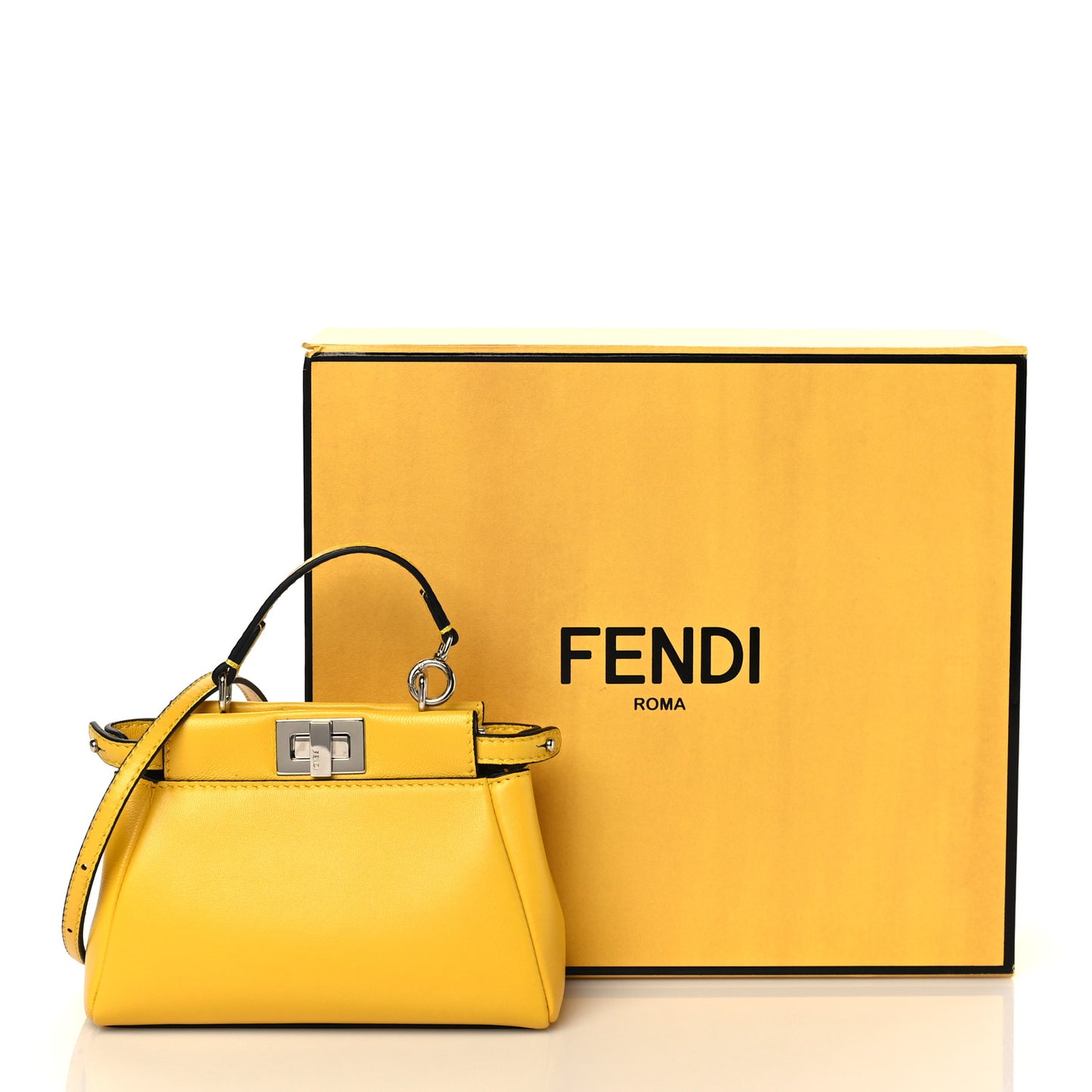 Shiny Nappa Micro Peekaboo Iconic Satchel Sunflower