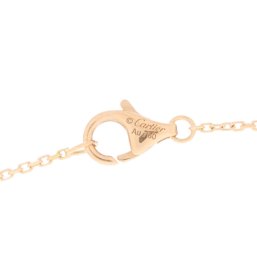 Cartier 18K Pink Gold Diamond Malachite XS Amulette de Cartier