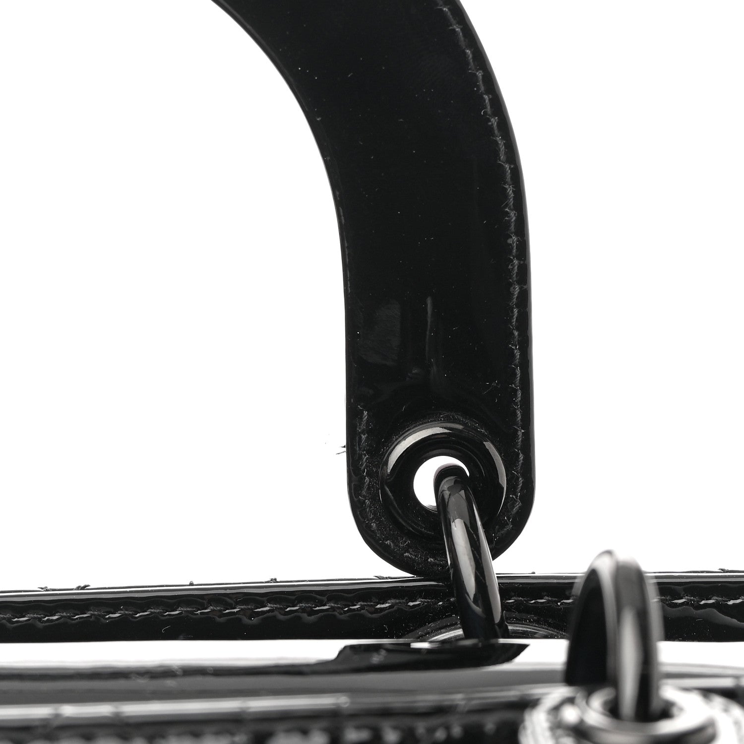 Christian Dior Ultraglossy Patent Cannage Small Lady Dior Black 10 of 10