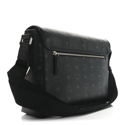 MCM Visetos Medium Aren Messenger Bag Black 3 of 9