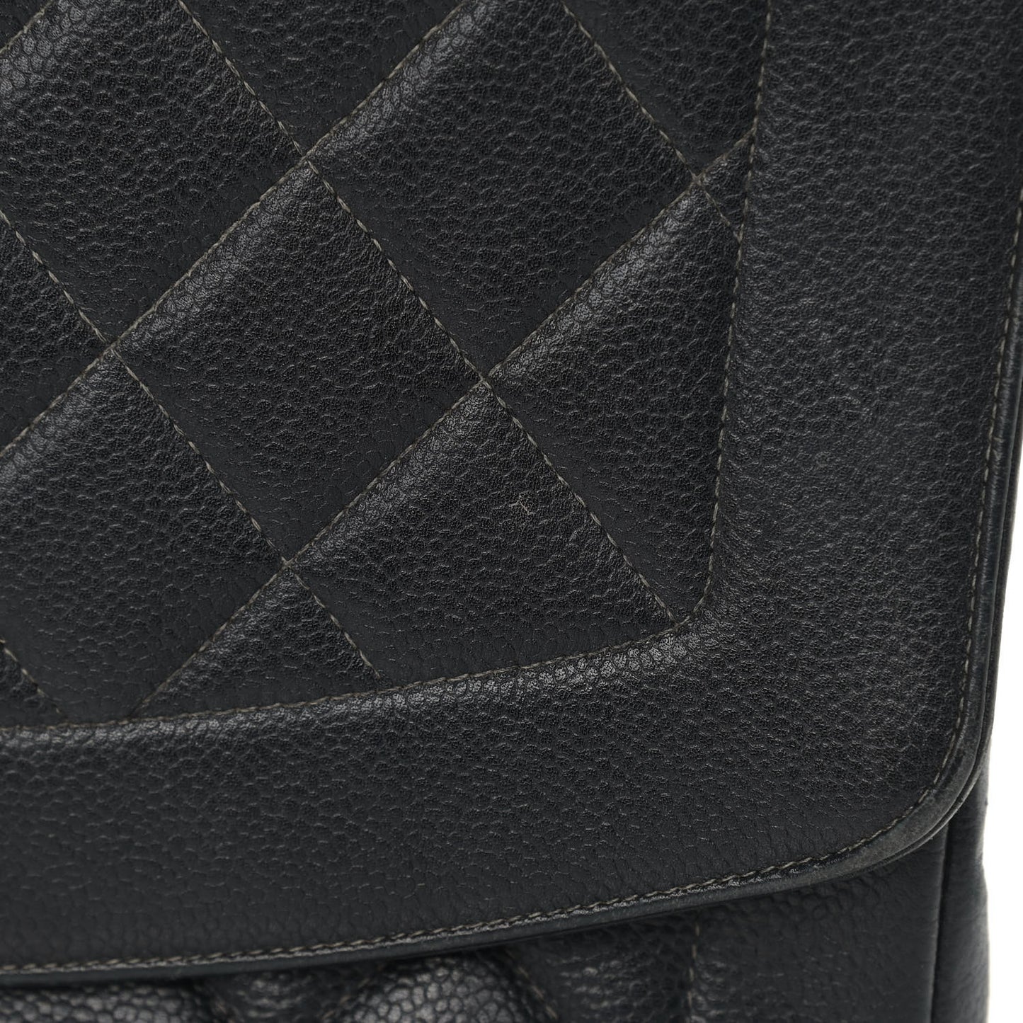 Caviar Quilted Medium Single Flap Black