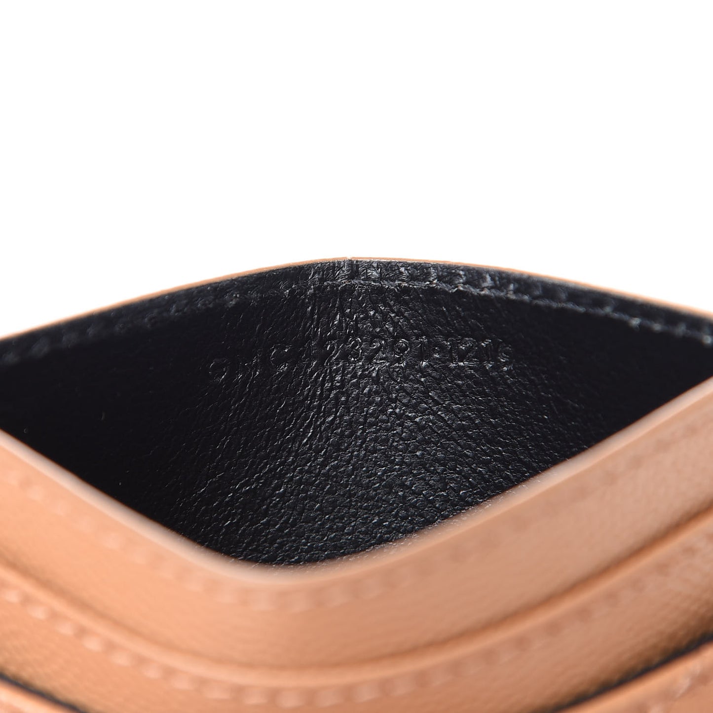Grain De Poudre Matelasse Chevron Monogram Credit Card Case Dune