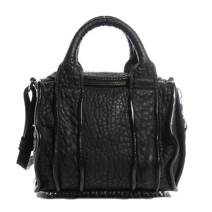 Alexander Wang Pebbled Lambskin Inside Out Rockie Black Clear Resin Hardware 1 of 7