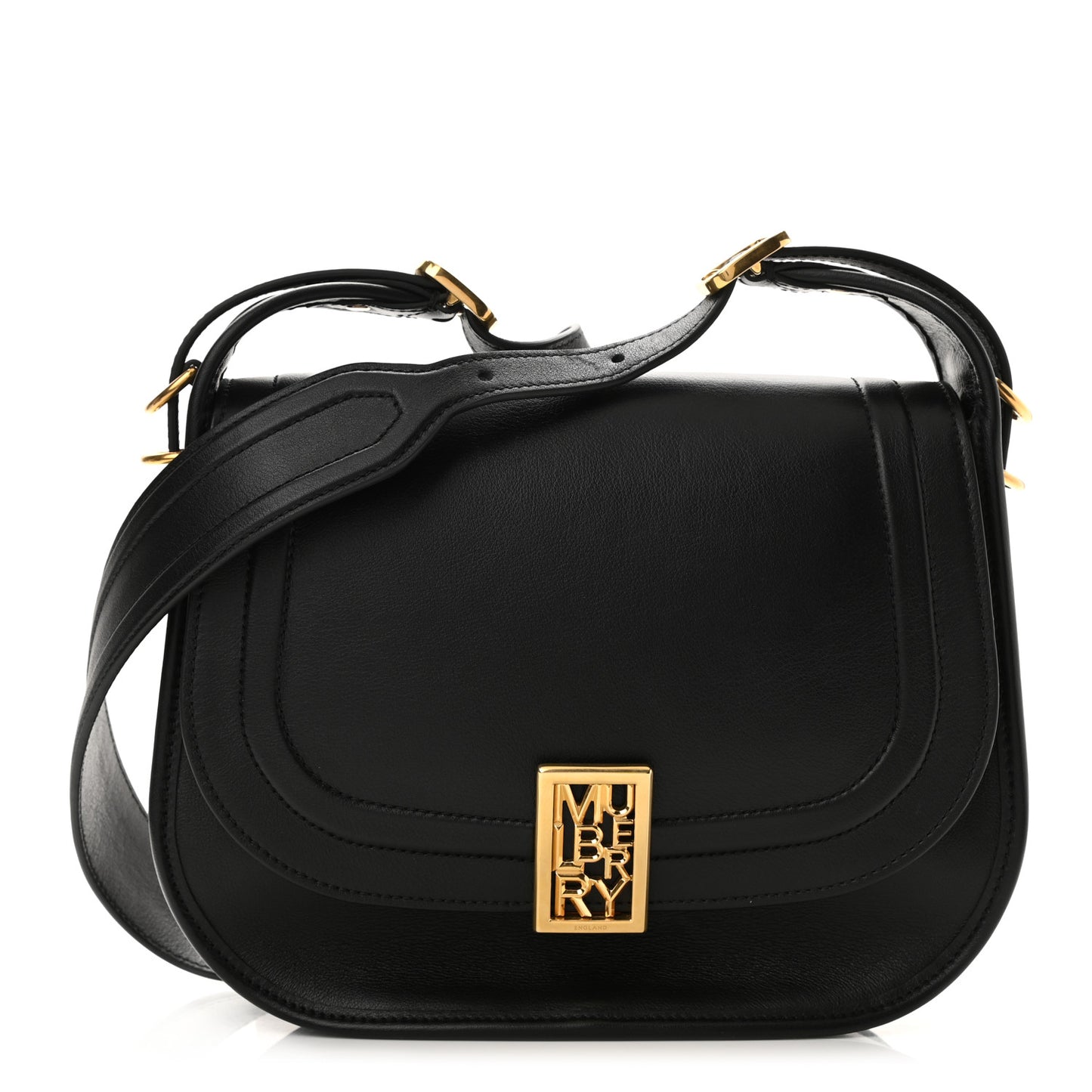 Silky Calfskin Sadie Satchel Black