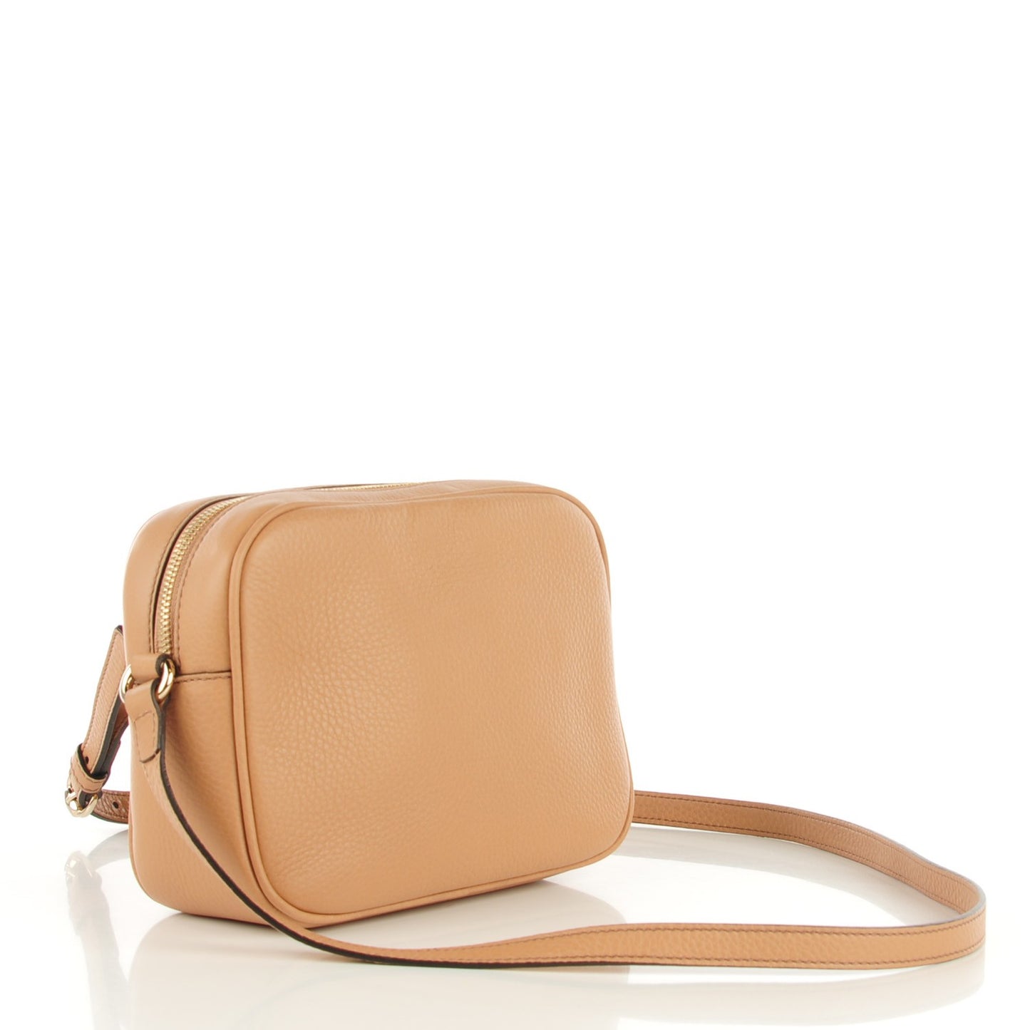 Pebbled Calfskin Small Soho Disco Bag Camelia
