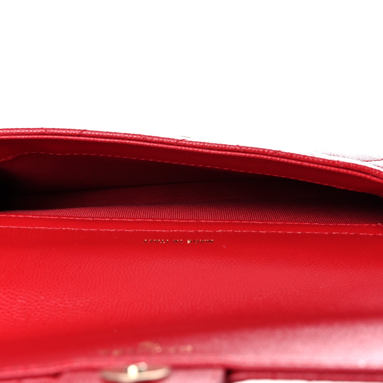 Chanel Caviar Quilted Flap Phone Holder With Chain Red 5 of 12