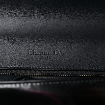 Christian Dior Metallic Patent Micro-Cannage Medium Diorama Flap Bag Onyx Black 6 of 11