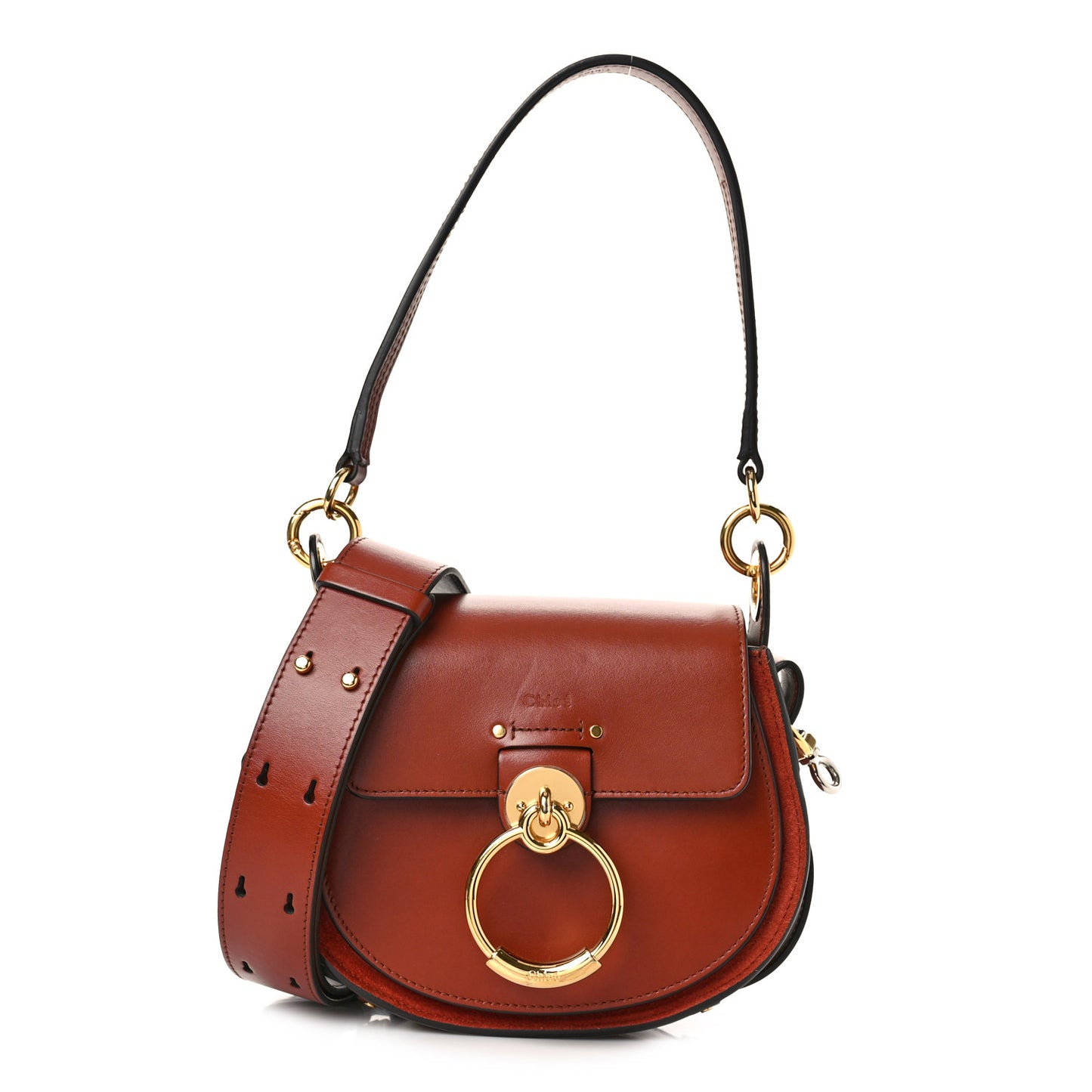 Calfskin Small Tess Bag Sepia Brown