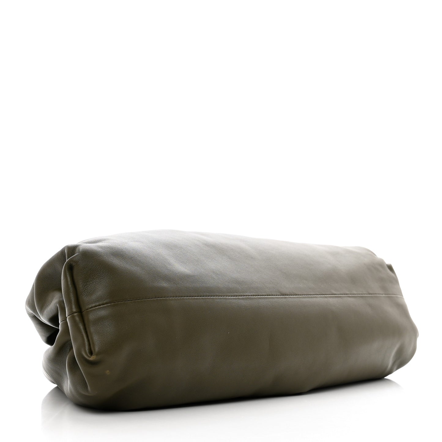 Smooth Butter Calf The Pouch Oversized Clutch Kaki Fondent
