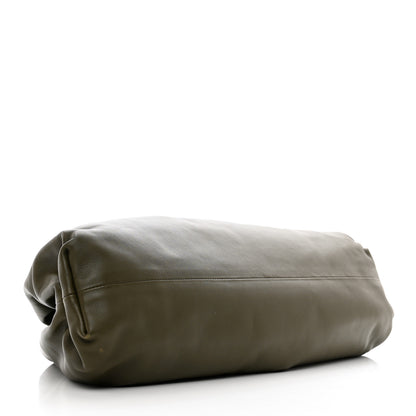 Bottega Veneta Smooth Butter Calf The Pouch Oversized Clutch Kaki Fondent 4 of 9