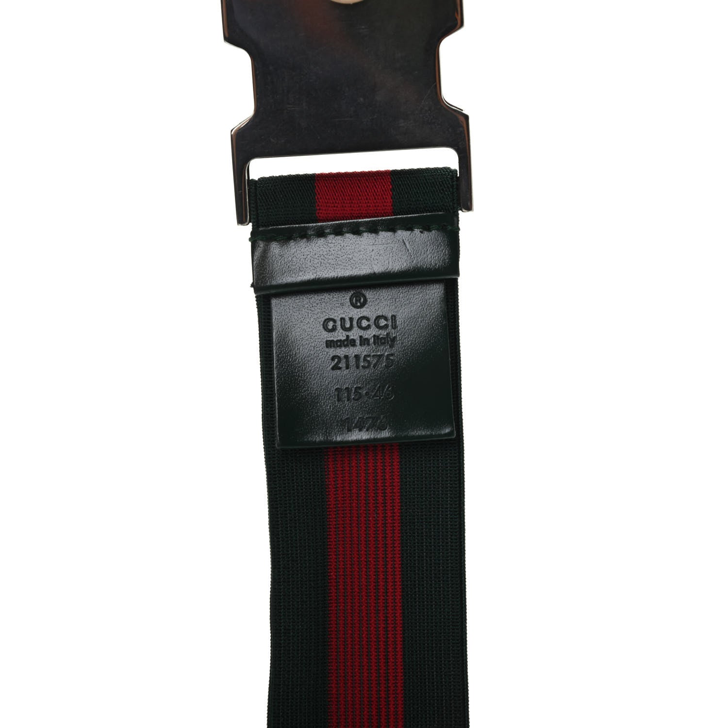 Gucci Nylon Web Belt 115 46 Green Red 3 of 3