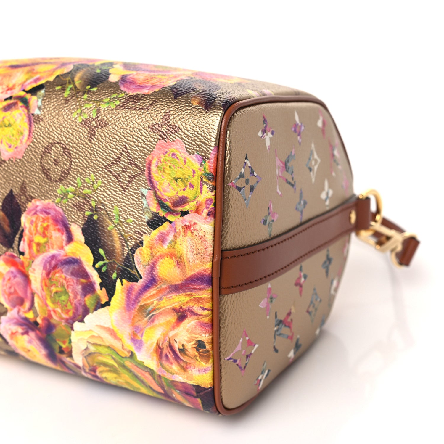 Louis Vuitton Metallic Monogram LV Garden Speedy Bandouliere 25 Gold 8 of 8