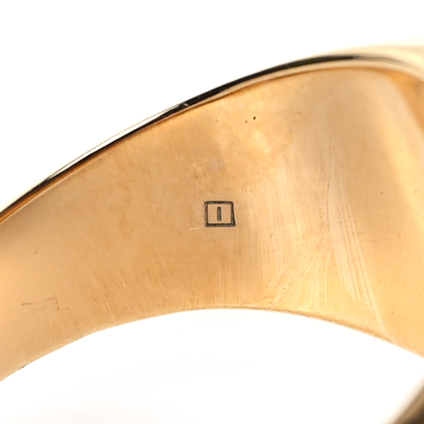 Metal Enamel Interlocking G Ring S 52 6 Gold Black