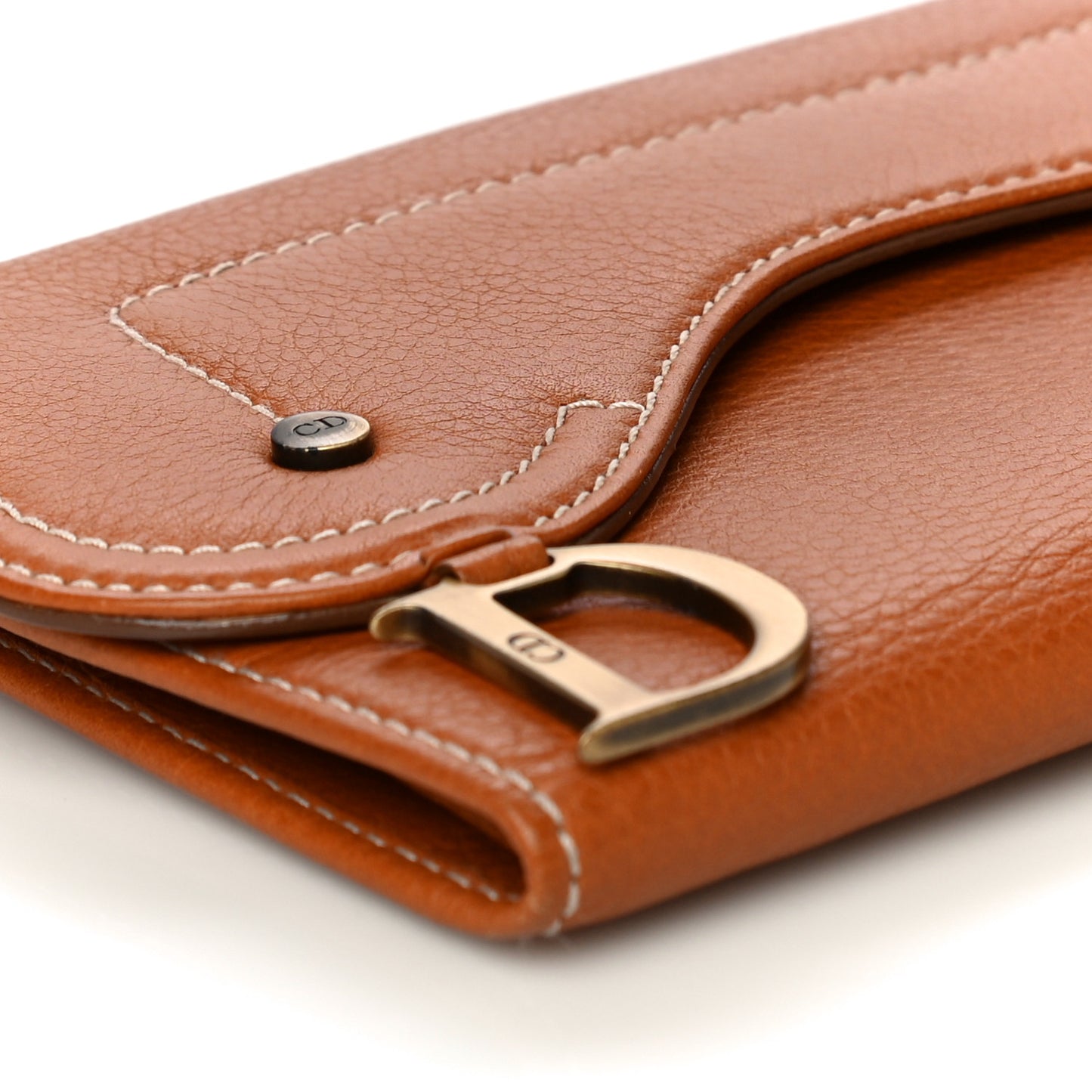 Calfskin Saddle Wallet Brown