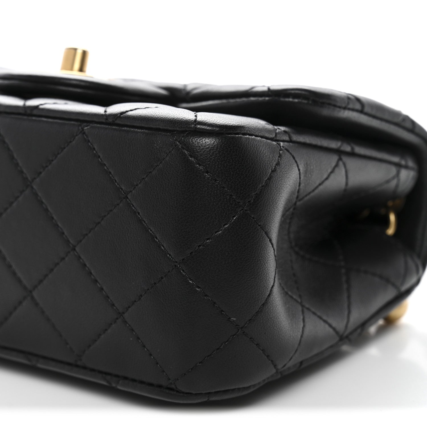 Chanel Lambskin Quilted Mini Pearl Crush Flap Black 9 of 10