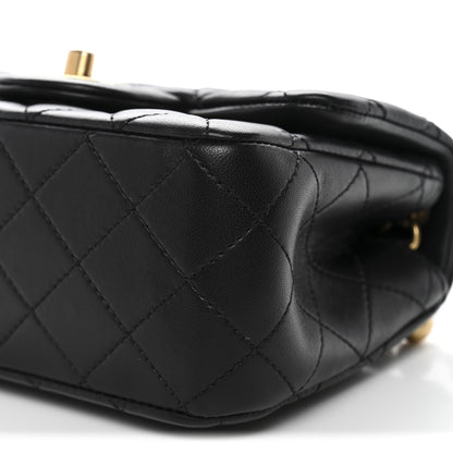 Chanel Lambskin Quilted Mini Pearl Crush Flap Black 9 of 10