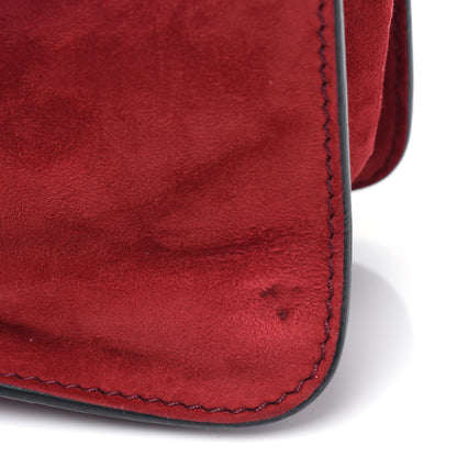 Valentino Garavani Suede Panther Shoulder Bag Red 15 of 17