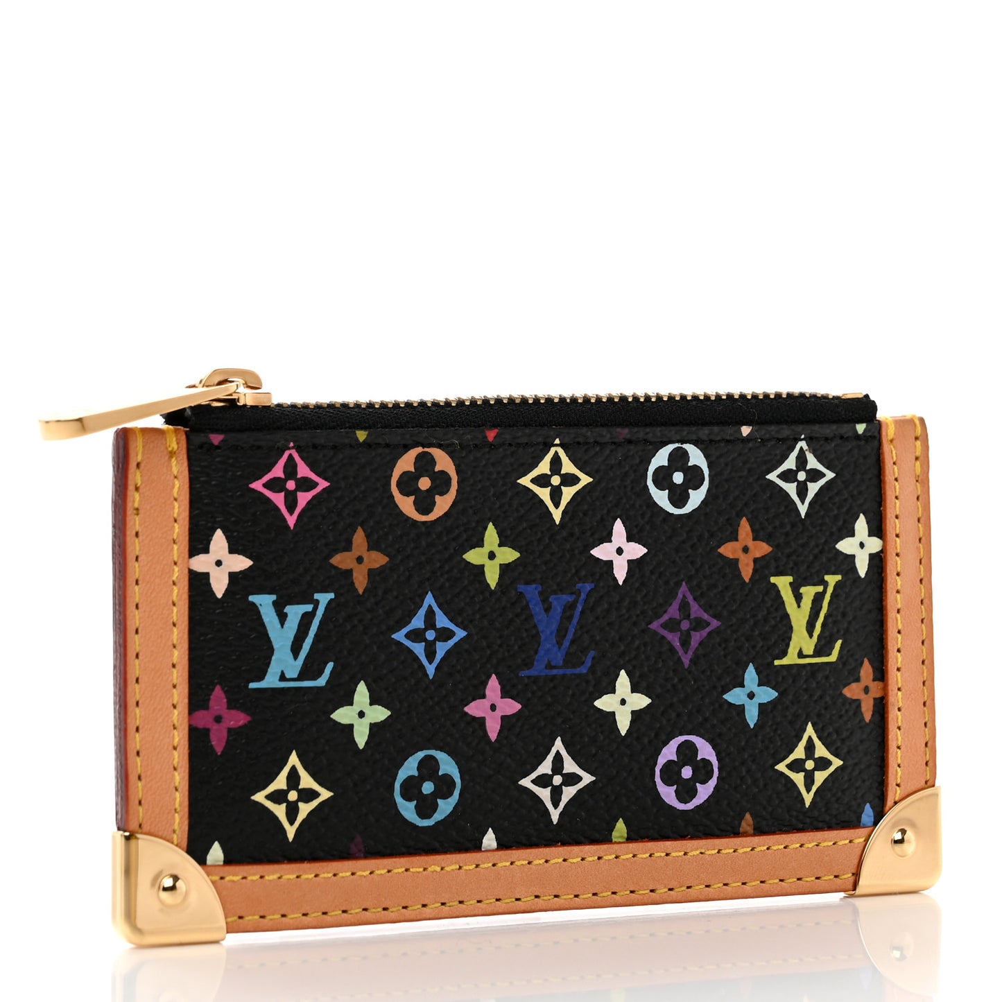 Monogram Multicolor Key Pouch Black