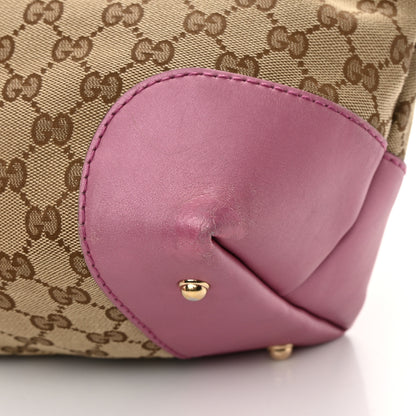Gucci Monogram Large Heart Bit Charm Top Handle Tote Pink 11 of 23