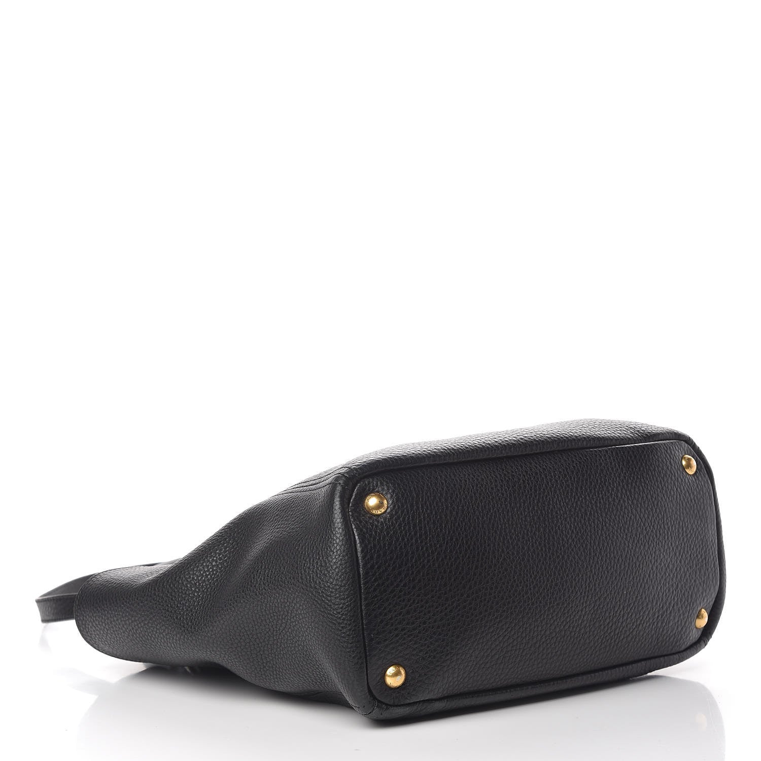 Prada Vitello Daino Side Pocket Tote Black 4 of 10