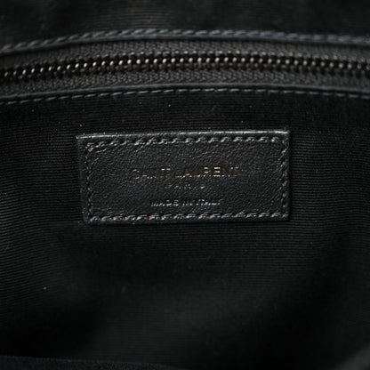 Saint Laurent Calfskin Y Quilted Monogram Monochrome Large Loulou Chain Satchel Black 6 of 21