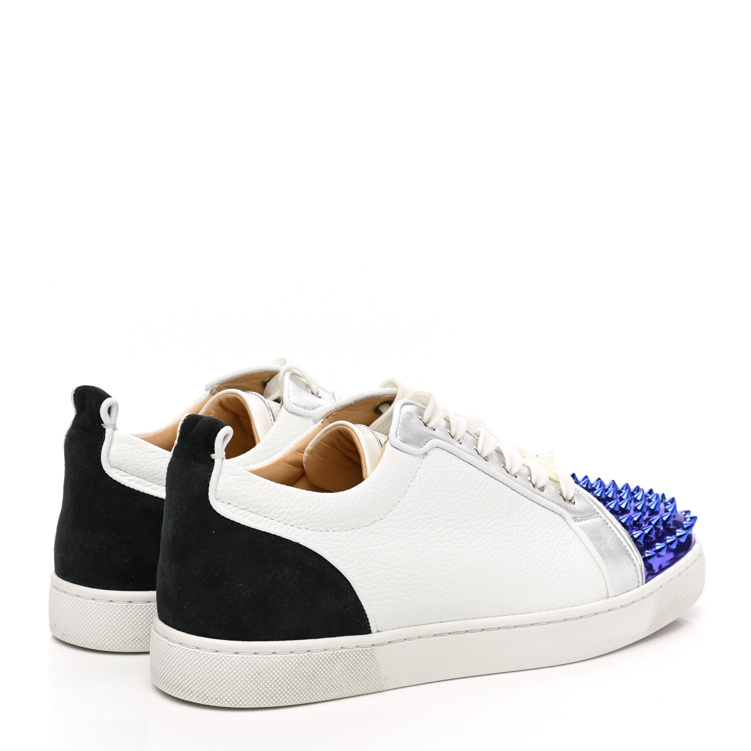 Christian Louboutin Calfskin Patent Mens Louis Junior Spikes Orlato Flat Sneakers 43 Multi 4 of 9