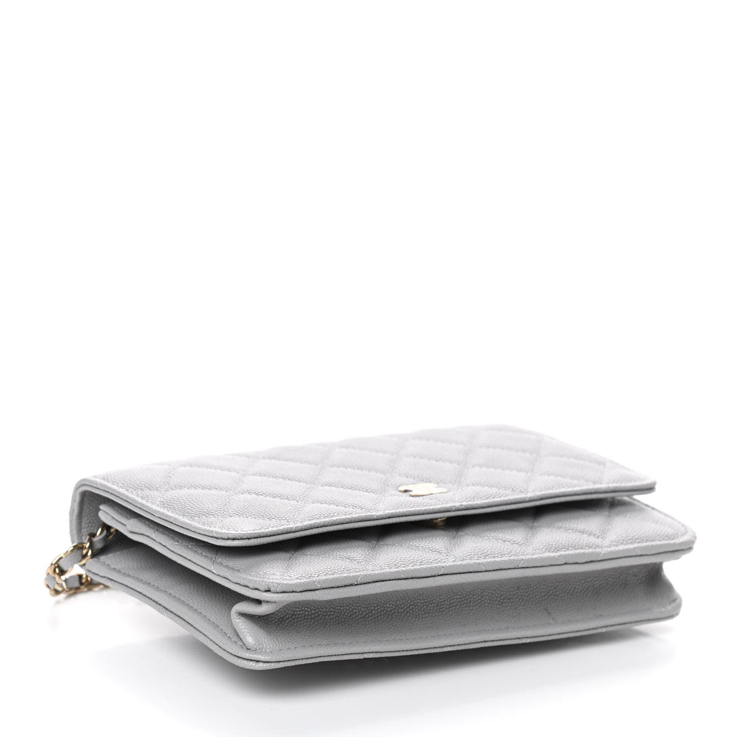 Chanel Caviar Quilted Wallet On Chain WOC Grey 4 of 11