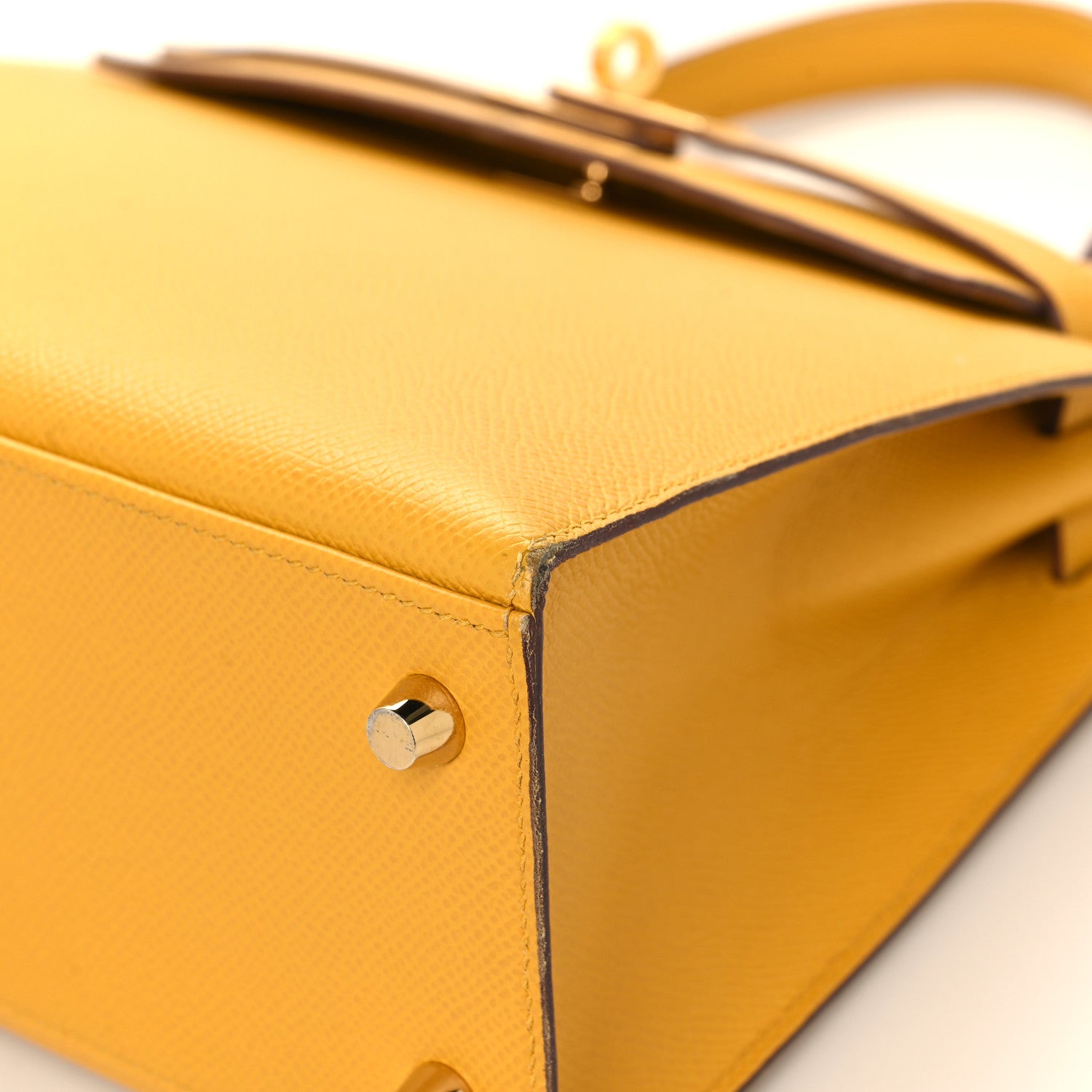 Hermes Epsom Kelly Sellier 25 Jaune Ambre 9 of 13