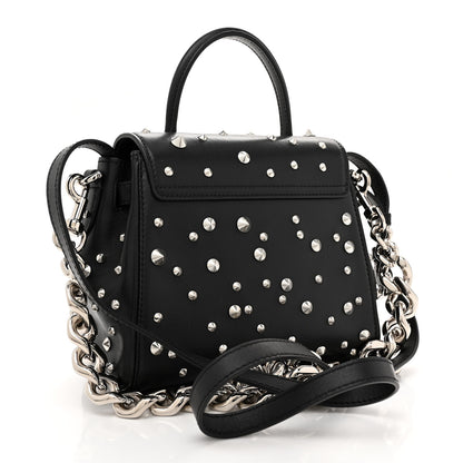 Versace Calfskin Spiked Small La Medusa Bag Black 3 of 9