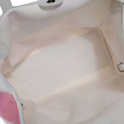 Burberry Canvas Ikat Check Tote Tea Rose 8 of 11