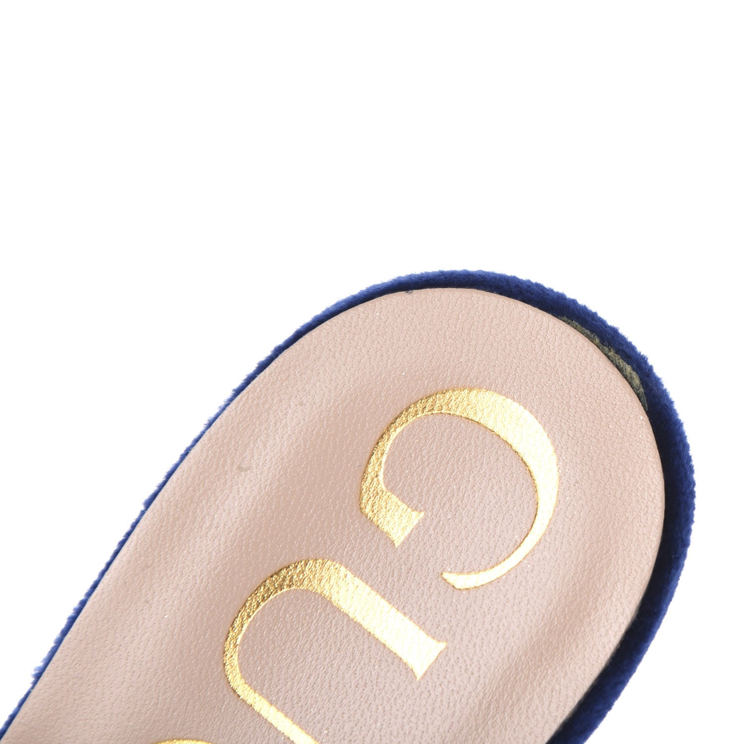 Gucci Velvet Crystal Square G Madelyn Mules 36 Cobalt Blue 11 of 11
