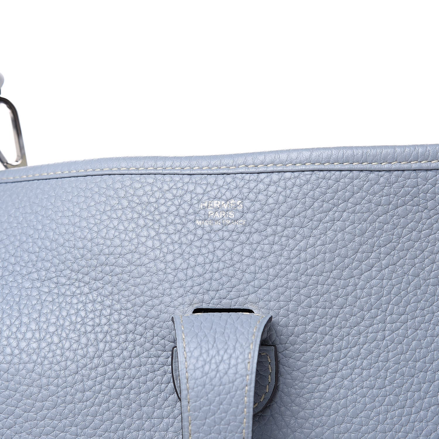 Hermes Taurillon Clemence Evelyne III GM Bleu Lin 6 of 11