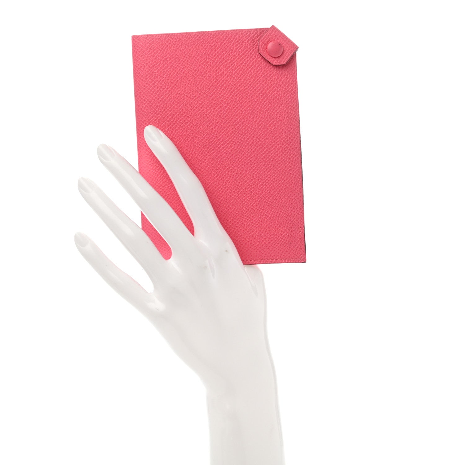 Hermes Epsom Tarmac PM Passport Holder Rose Azalee 2 of 10