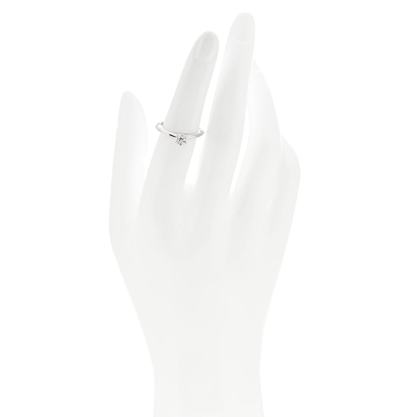 Platinum Diamond .26ct Solitaire Engagement Ring 52 6