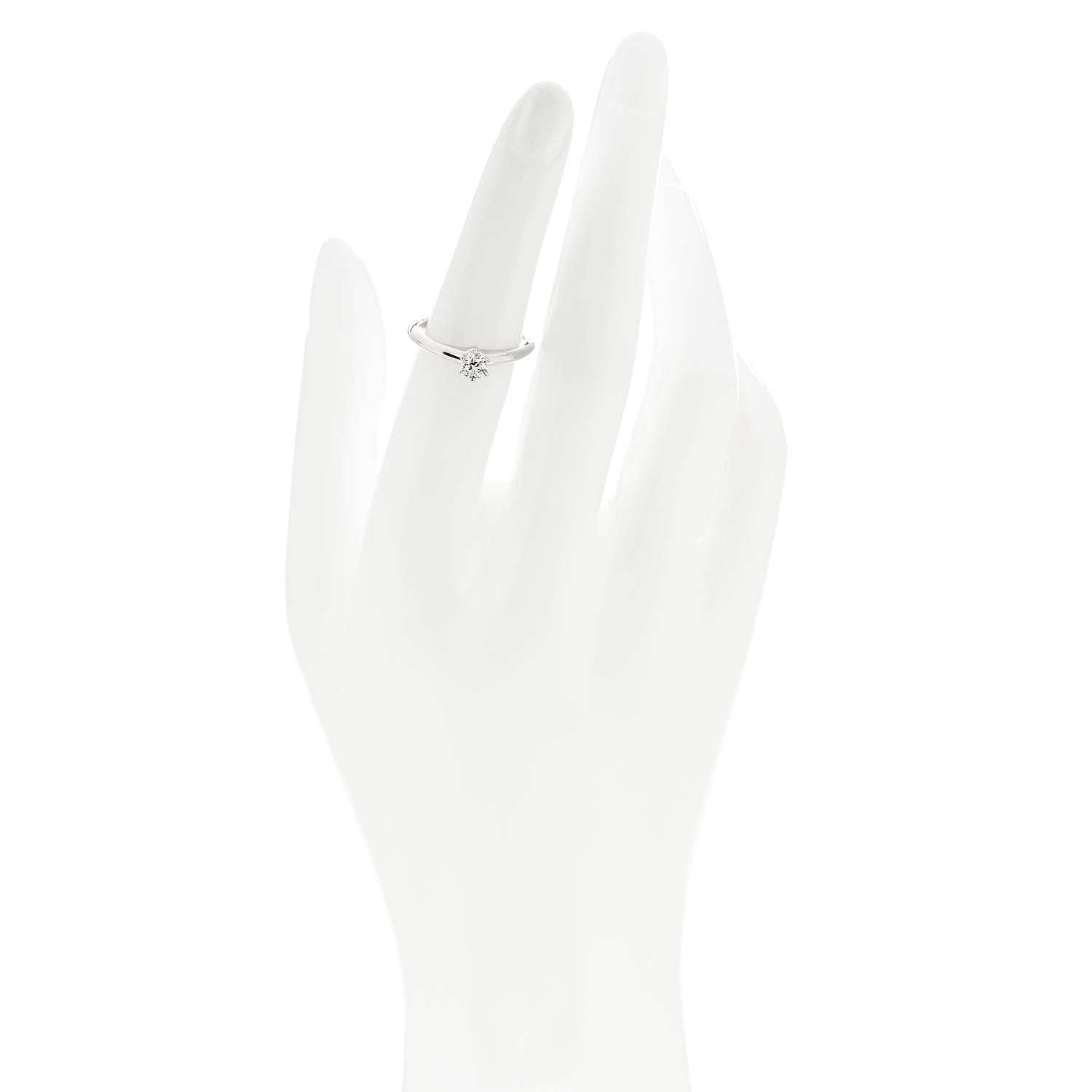 Tiffany Platinum Diamond .26ct Solitaire Engagement Ring 52 6 2 of 7