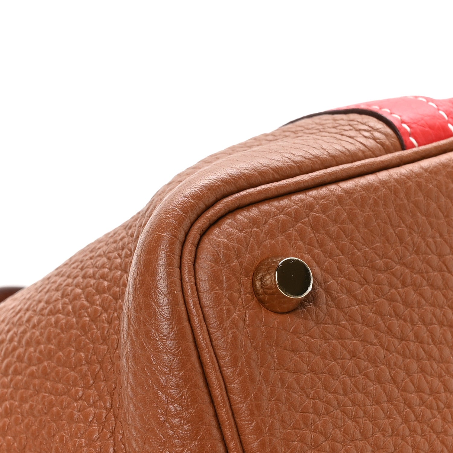 Hermes Taurillon Clemence Picotin Lock Picotin 18 PM Rouge De Coeur Gold 11 of 12