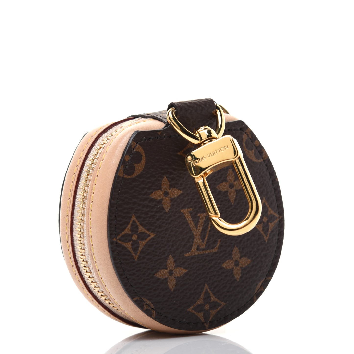 Monogram Round Bag Charm