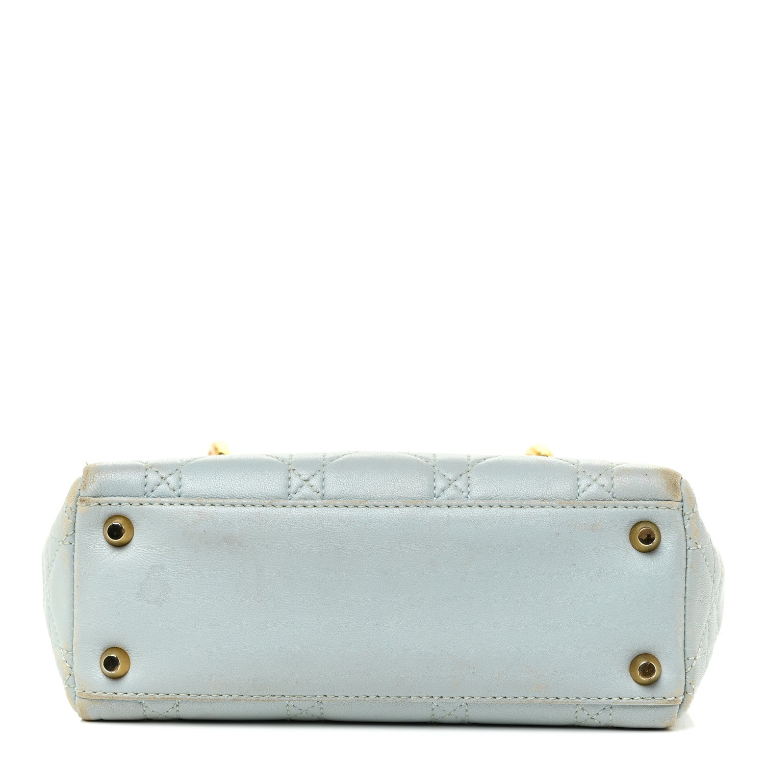 Christian Dior Lambskin Cannage Mini Lady Dior Light Blue 10 of 29