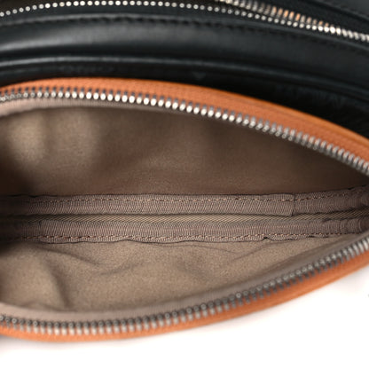 MCM Visetos Small Aren Multifunction Crossbody Pouch Black White Cognac 6 of 11