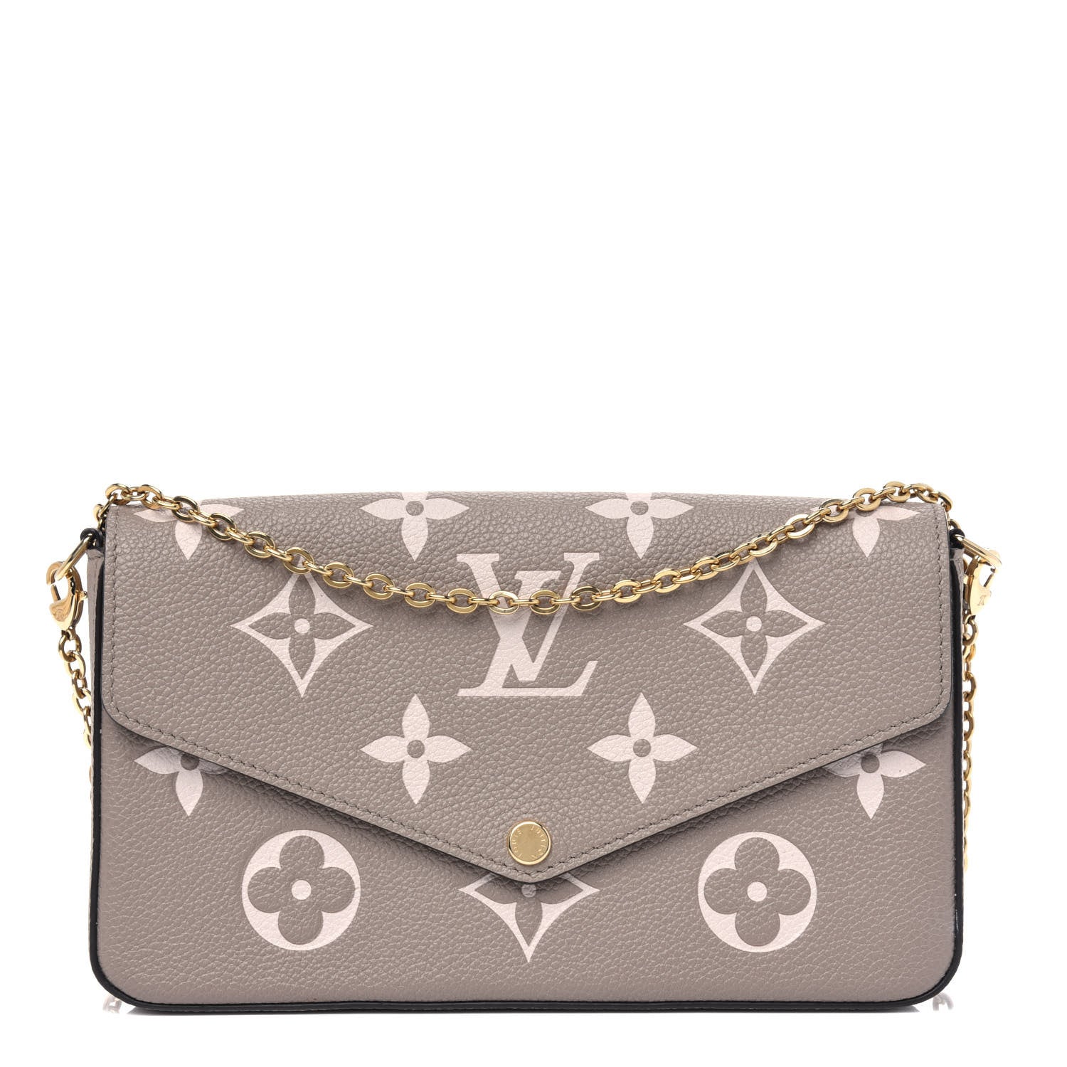 Louis Vuitton Empreinte Monogram Giant Felicie Pochette Tourterelle Creme 1 of 7
