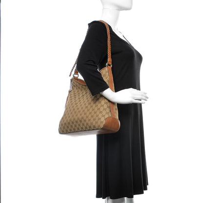 Gucci Monogram Medium Marrakech Hobo Camel 2 of 13
