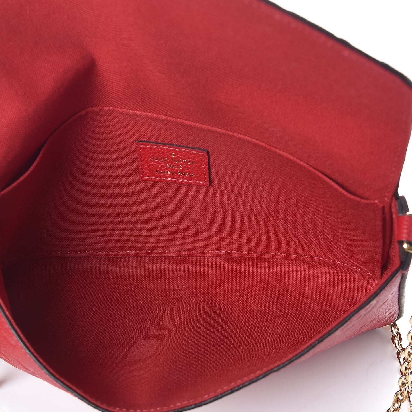 Empreinte Pochette Felicie Chain Wallet Scarlet
