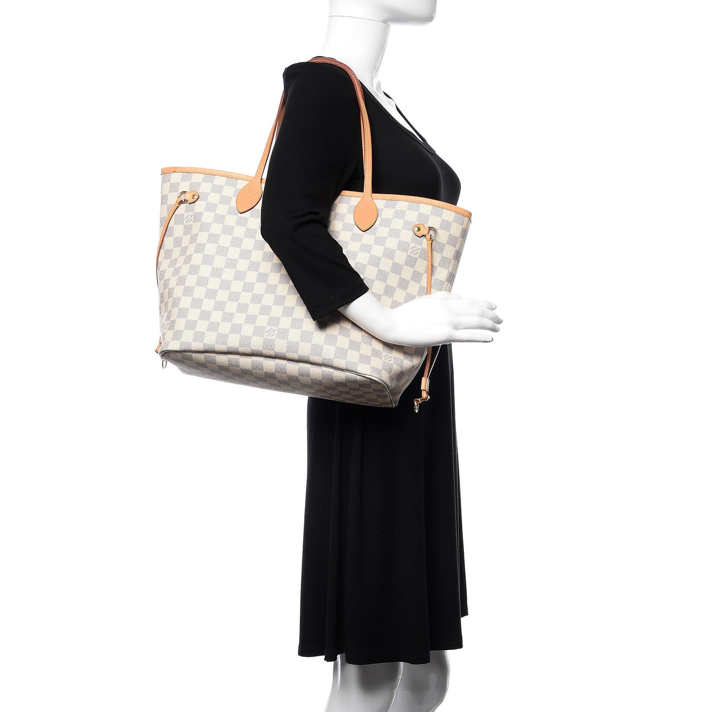 Damier Azur Neo Neverfull MM Rose Ballerine